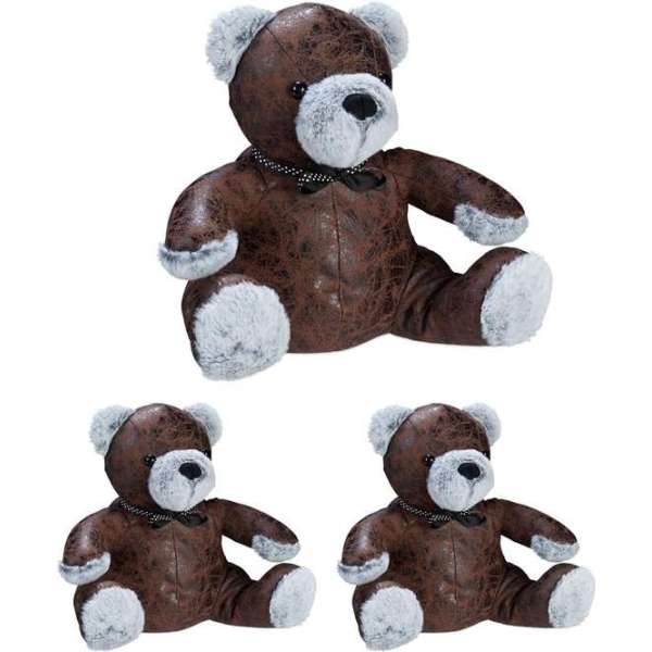 Relaxdays 3x deurstopper deur - deurstop - deurbuffer - deurvanger - kunstleer Relaxdays 3x deurstopper deur - deurstop - deurbuffer - deurvanger - kunstleer