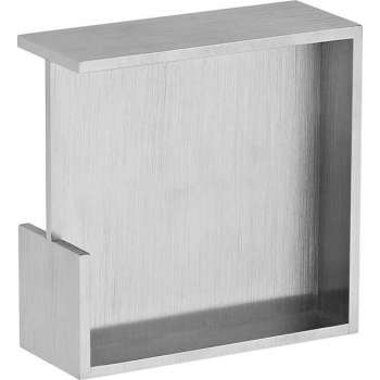 Schuifdeurkom tweezijdig 100x100x35mm RVS