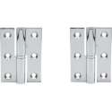 Paumelle - 70x50mm - Messing gepolijst chroom - Rechtsdraaiend - 2 stuks