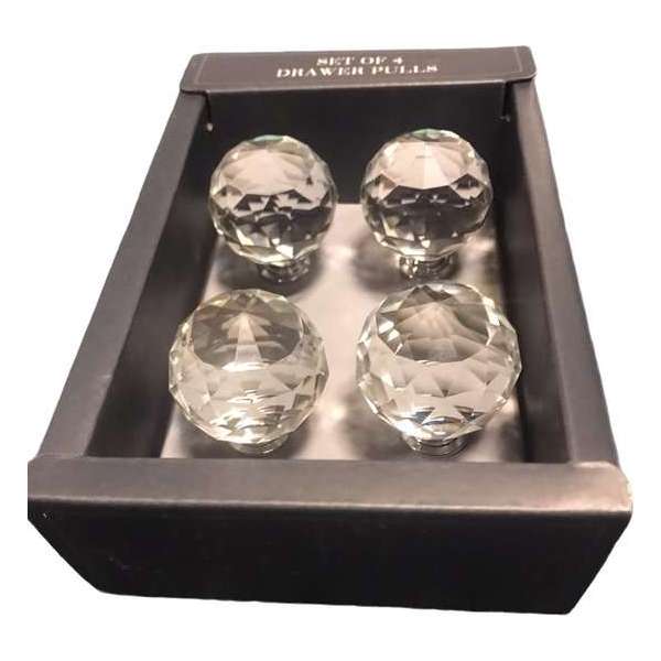 Luxe diamanten deurknoppen - 4 stuks Luxe diamanten deurknoppen - 4 stuks