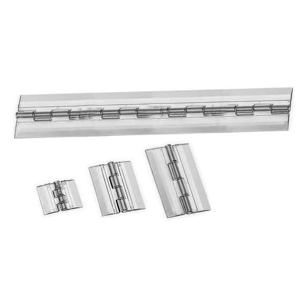 Set van 10 plastic scharnieren, transparant, 100x42 mm Set van 10 plastic scharnieren, transparant, 100x42 mm