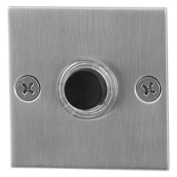 GPF9826.08 deurbel met zwarte button vierkant 50x50x2 mm RVS geborsteld GPF9826.08 deurbel met zwarte button vierkant 50x50x2 mm RVS geborsteld