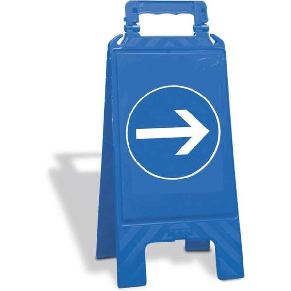 Uitklapbaar waarschuwingsbord - pijl Uitklapbaar waarschuwingsbord - pijl