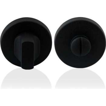GPF Toiletgarnituur rond 50x8 mm stift 5 mm grote knop zwart