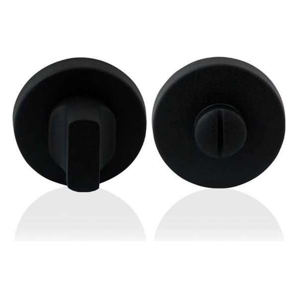 GPF Toiletgarnituur rond 50x8 mm stift 5 mm grote knop zwart GPF Toiletgarnituur rond 50x8 mm stift 5 mm grote knop zwart