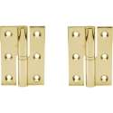 Paumelle - 70x50mm - Messing gepolijst - Linksdraaiend - 2 stuks