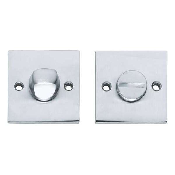 Intersteel Rozet toilet-/badkamersluiting vierkant groot chroom mat Intersteel Rozet toilet-/badkamersluiting vierkant groot chroom mat