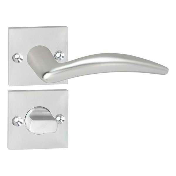 Impresso Windsor Deurklink – Deurbeslag – Vierkant – Rozet met Schroeven en Toiletsluiting – Aluminium Impresso Windsor Deurklink – Deurbeslag – Vierkant – Rozet met Schroeven en Toiletsluiting – Aluminium