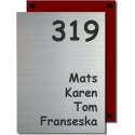 Naambordje RVS Kunststof | Cubo-Line rood 20x30 cm