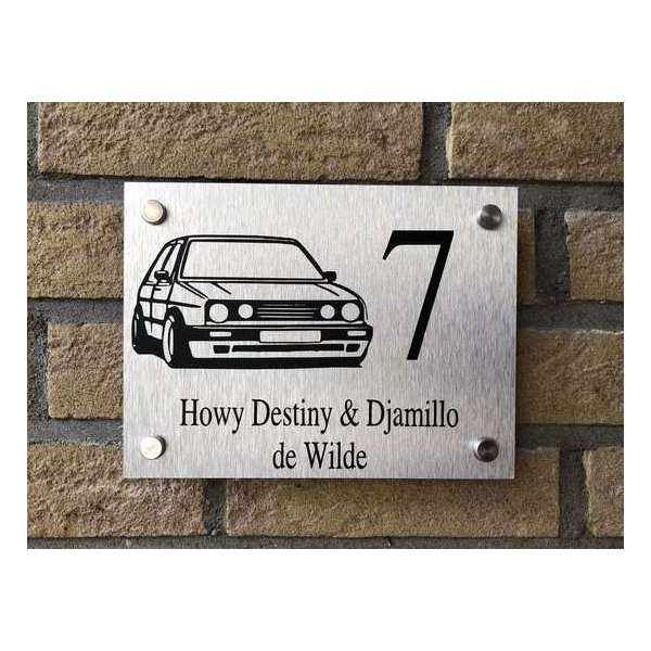Naambordje voordeur volkswagen golf Naambordje voordeur volkswagen golf