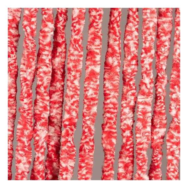 Luxe Kattenstaart Vliegengordijn - 90 x 220cm - Wit/Rood Mix Luxe Kattenstaart Vliegengordijn - 90 x 220cm - Wit/Rood Mix