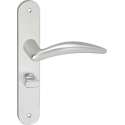 Impresso Windsor Deurklink – Deurbeslag – Ovaal – Deurschild met Schroeven en Toiletsluiting – Aluminium