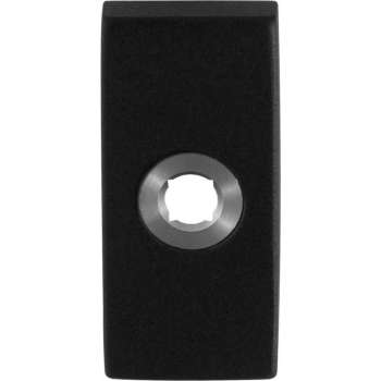 Rozet 70x32x10mm zwart linksdraaiend