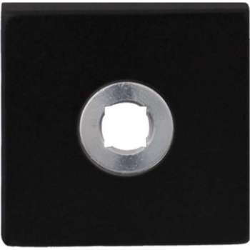 GPF Vierkante click rozet 50x50x8mm zwart