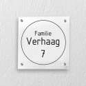 Naambordje Van Plexiglas Transparant 1 Cirkel Strak