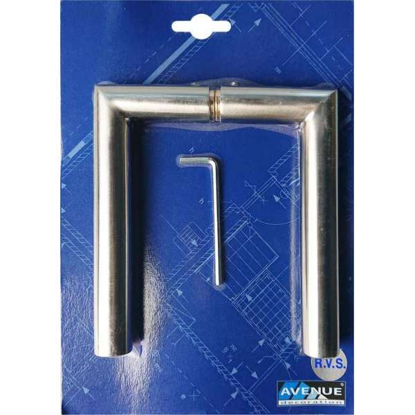 AVENUE type Napoli rond-rechte deurklinken | RVS AVENUE type Napoli rond-rechte deurklinken | RVS