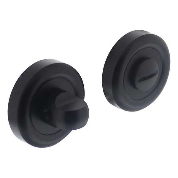 Intersteel Rozet met toilet/badkamersluiting ø50x12 mm mat zwart Intersteel Rozet met toilet/badkamersluiting ø50x12 mm mat zwart