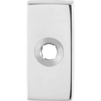 Rozet 70x32x10mm RVS gepolijst rechtsdraaiend