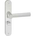 Impresso Dover Deurklink – Deurbeslag – Ovaal – Deurschild met Schroeven en Toiletsluiting – Aluminium
