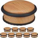 Relaxdays 10x deurstopper binnen - deurhouder - houtlook - rubber - 5 cm - deurvastzetter