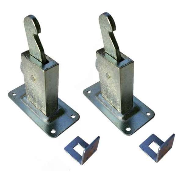 4x stuks deurvastzetter / deurvastzetters staal verzinkt wandmodel met opvangoog - 12 x 6 x 15 cm -montage aan wand 4x stuks deurvastzetter / deurvastzetters staal verzinkt wandmodel met opvangoog - 12 x 6 x 15 cm -montage aan wand
