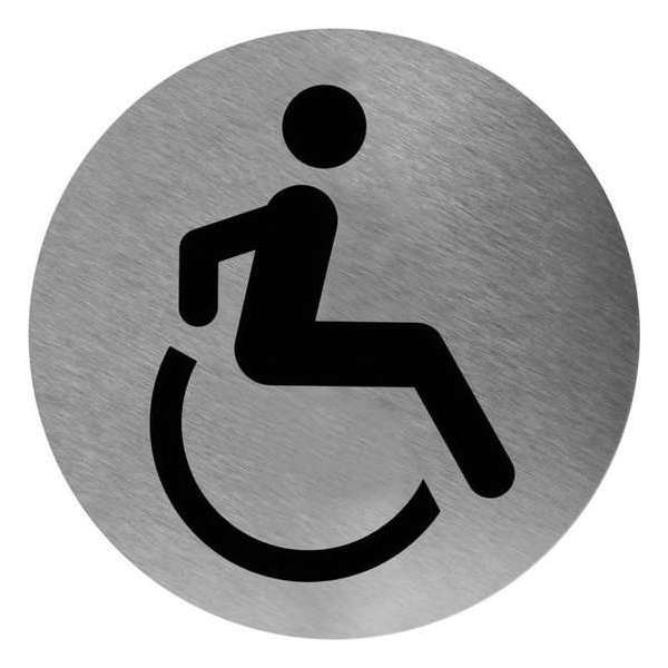 RVS Pictogram invalide voor vlakke oppervlakkeneven inclusief sterke tape RVS Pictogram invalide voor vlakke oppervlakkeneven inclusief sterke tape
