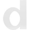 GPF Letter D/ 110mm wit