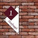 Naambordje Kunststof  - LB Populaire-line rood/wit 20x20x28,5cm