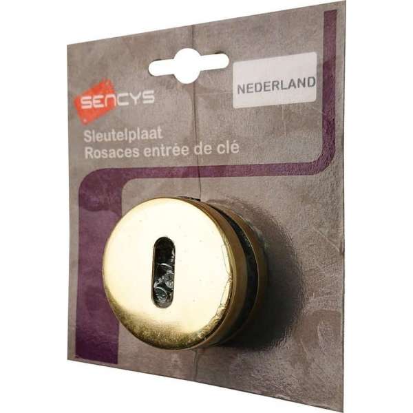 SENCYS type Nederland set 2x sleutelplaat rond model | MESSING SENCYS type Nederland set 2x sleutelplaat rond model | MESSING