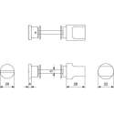 GPF Toiletstift 5mm voor schild normale knop