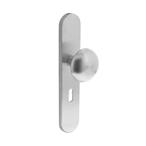 Intersteel Knop Paddenstoel op schild met nok sleutelgat 56 mm rvs geborsteld Intersteel Knop Paddenstoel op schild met nok sleutelgat 56 mm rvs geborsteld