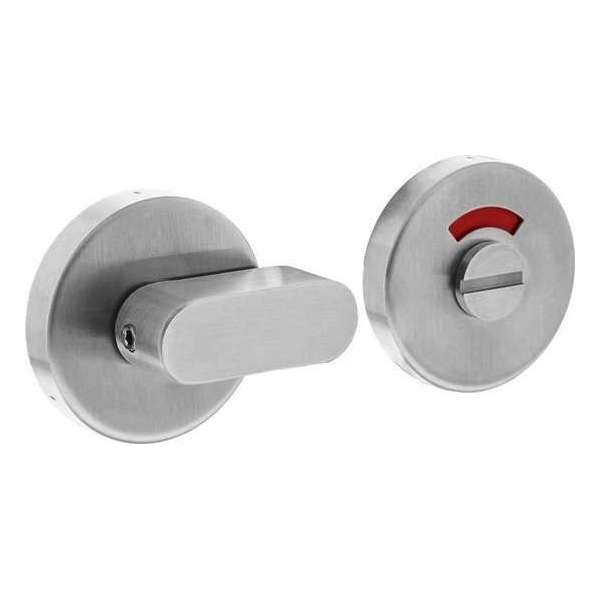 Intersteel Rozet toilet-/badkamersluiting comfortknop rond verdekt rvs geborsteld Intersteel Rozet toilet-/badkamersluiting comfortknop rond verdekt rvs geborsteld