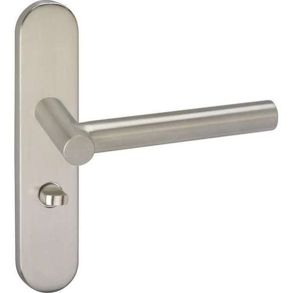 Impresso Alton Deurklink – Deurbeslag – Ovaal – Deurschild met Toiletsluiting – Zilver Impresso Alton Deurklink – Deurbeslag – Ovaal – Deurschild met Toiletsluiting – Zilver