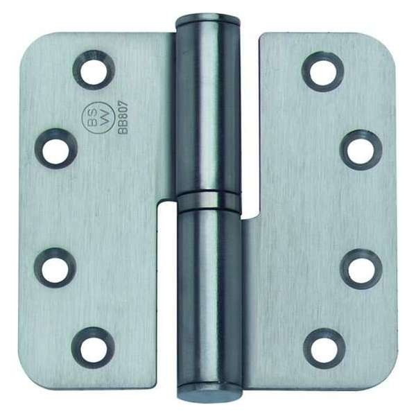 kogelpaumelle RVS 89x89mm afgerond links kogelpaumelle RVS 89x89mm afgerond links