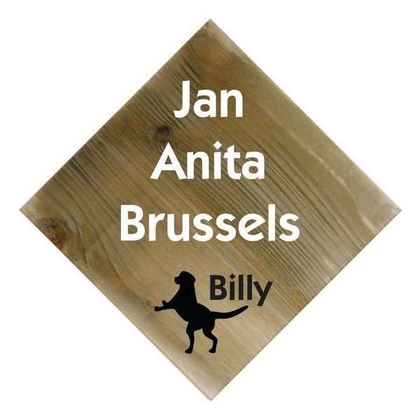 Naambord steigerhout | steigerhouten naambord | Houten naambord 27x27 cm Naambord steigerhout | steigerhouten naambord | Houten naambord 27x27 cm