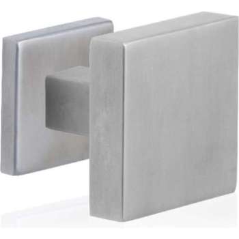 GPF Vierkante voordeurknop 70x70mm op rozet 53x53x8mm