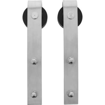 Intersteel Set van 2 hangrollen Basic rvs geborsteld