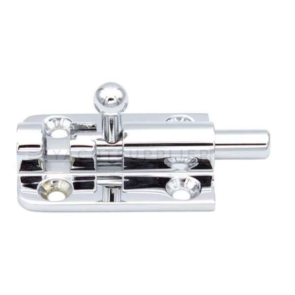 Profielgrendel inclusief sluitbeugel - Messing gepolijst chroom - 50x34mm - 8mm stift - S&B 242105.6 Profielgrendel inclusief sluitbeugel - Messing gepolijst chroom - 50x34mm - 8mm stift - S&B 242105.6