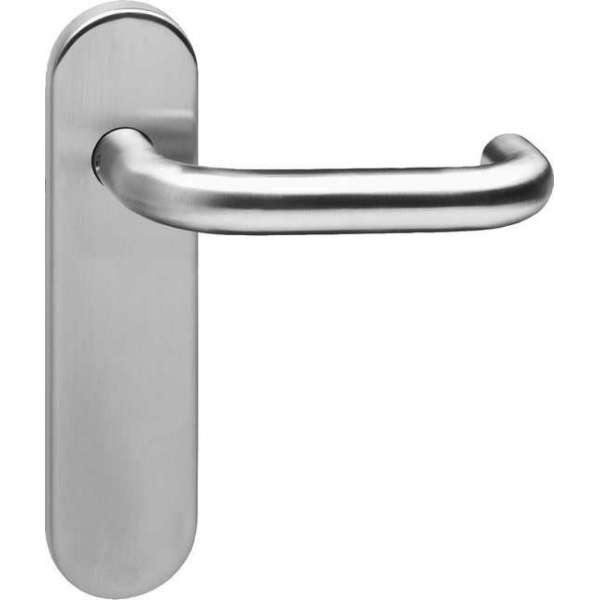 Intersteel Deurkruk Rond brandvertragend 9mm op kortschild blind rvs Intersteel Deurkruk Rond brandvertragend 9mm op kortschild blind rvs