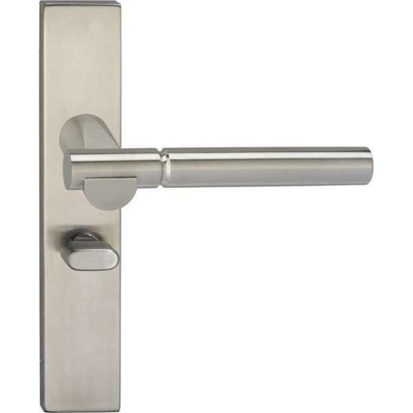 Impresso Bretton Deurklink – Deurbeslag – Vierkant – Deurschild met Toiletsluiting – Zilver Impresso Bretton Deurklink – Deurbeslag – Vierkant – Deurschild met Toiletsluiting – Zilver