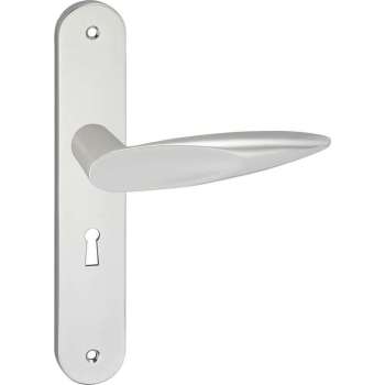Impresso Sutton Deurklink – Deurbeslag – Ovaal – Deurschild met Schroeven en Sleutelgat – Aluminium