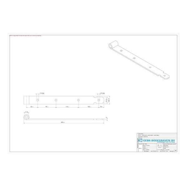 GB Heng voor pen diameter 16mm elektrolytisch verzinkt 400 424070 GB Heng voor pen diameter 16mm elektrolytisch verzinkt 400 424070