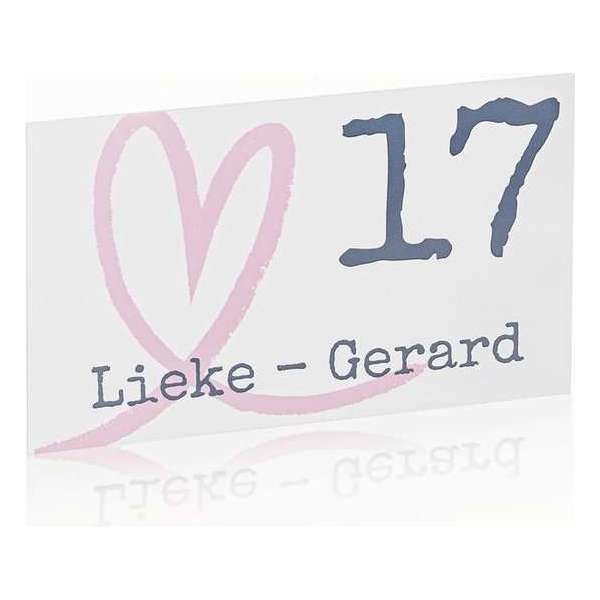 Naambordje voordeur Wit Aluminium - zelf te ontwerpen! Naambordje voordeur Wit Aluminium - zelf te ontwerpen!