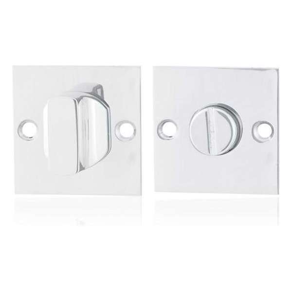 GPF Vierkante toiletgarnituur 50x50x2mm stift 8mm grote knop GPF Vierkante toiletgarnituur 50x50x2mm stift 8mm grote knop