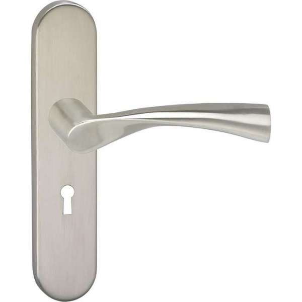 Impresso Wigston Deurklink – Deurbeslag – Ovaal – Deurschild met Sleutelgat – Zilver Impresso Wigston Deurklink – Deurbeslag – Ovaal – Deurschild met Sleutelgat – Zilver