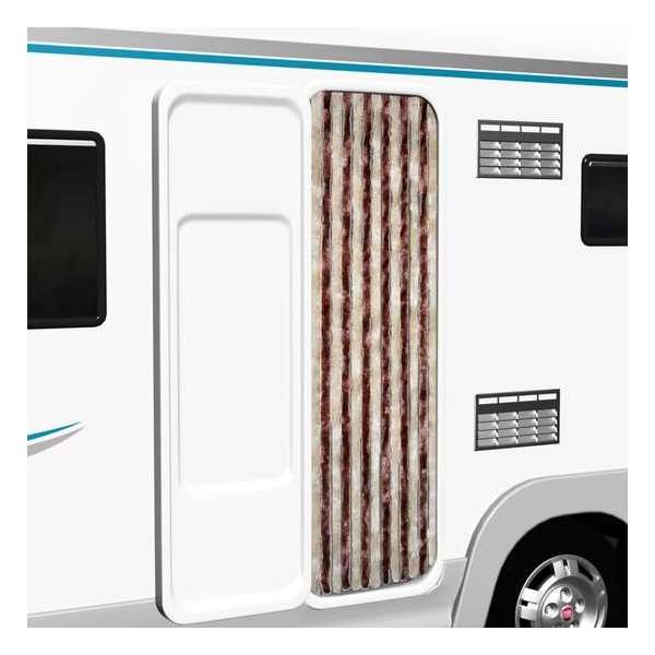 vidaXL Vliegengordijn 56x185 cm chenille beige en lichtbruin vidaXL Vliegengordijn 56x185 cm chenille beige en lichtbruin