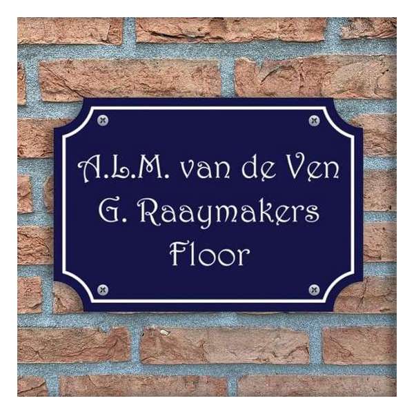 Namen enzo! Naambordje Plexiglas Roma donkerblauw 26x18 cm Namen enzo! Naambordje Plexiglas Roma donkerblauw 26x18 cm