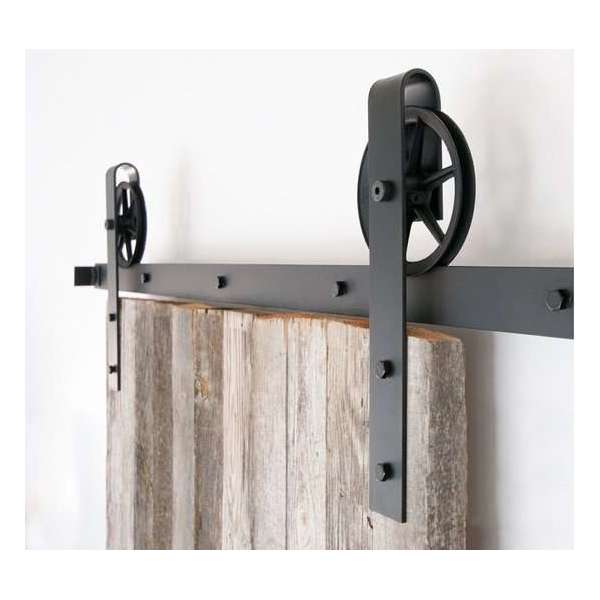 Barnwood Originals Industrieel schuifdeursysteem - Spaakwiel inclusief Softclose systeem Barnwood Originals Industrieel schuifdeursysteem - Spaakwiel inclusief Softclose systeem