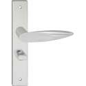 Impresso Sutton Deurklink – Deurbeslag – Vierkant – Deurschild met Schroeven en Toiletsluiting – Aluminium