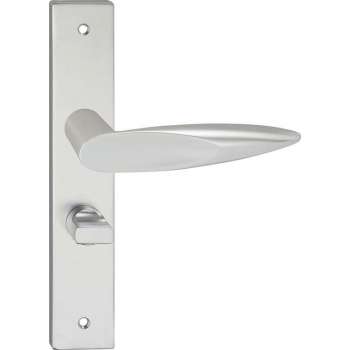 Impresso Sutton Deurklink – Deurbeslag – Vierkant – Deurschild met Schroeven en Toiletsluiting – Aluminium